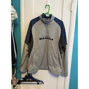 VINTAGE NFL Pro Line Seattle Seahawks Sweatshirt Size L Logo Athletic Full Ziip